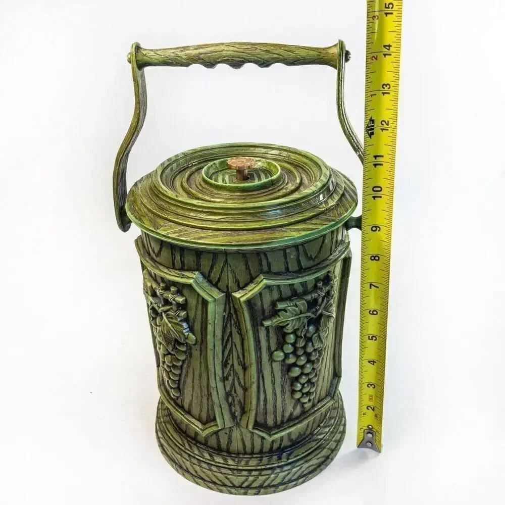 Vintage Chinoiserie Plastic Ice Bucket